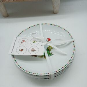 Set Of 4 Dr. Suess Christmas Appetizer Platest